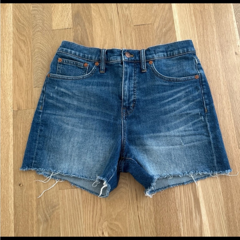 MADEWELL Cutoff Edition High Rise Blue Jean Shorts Size 28